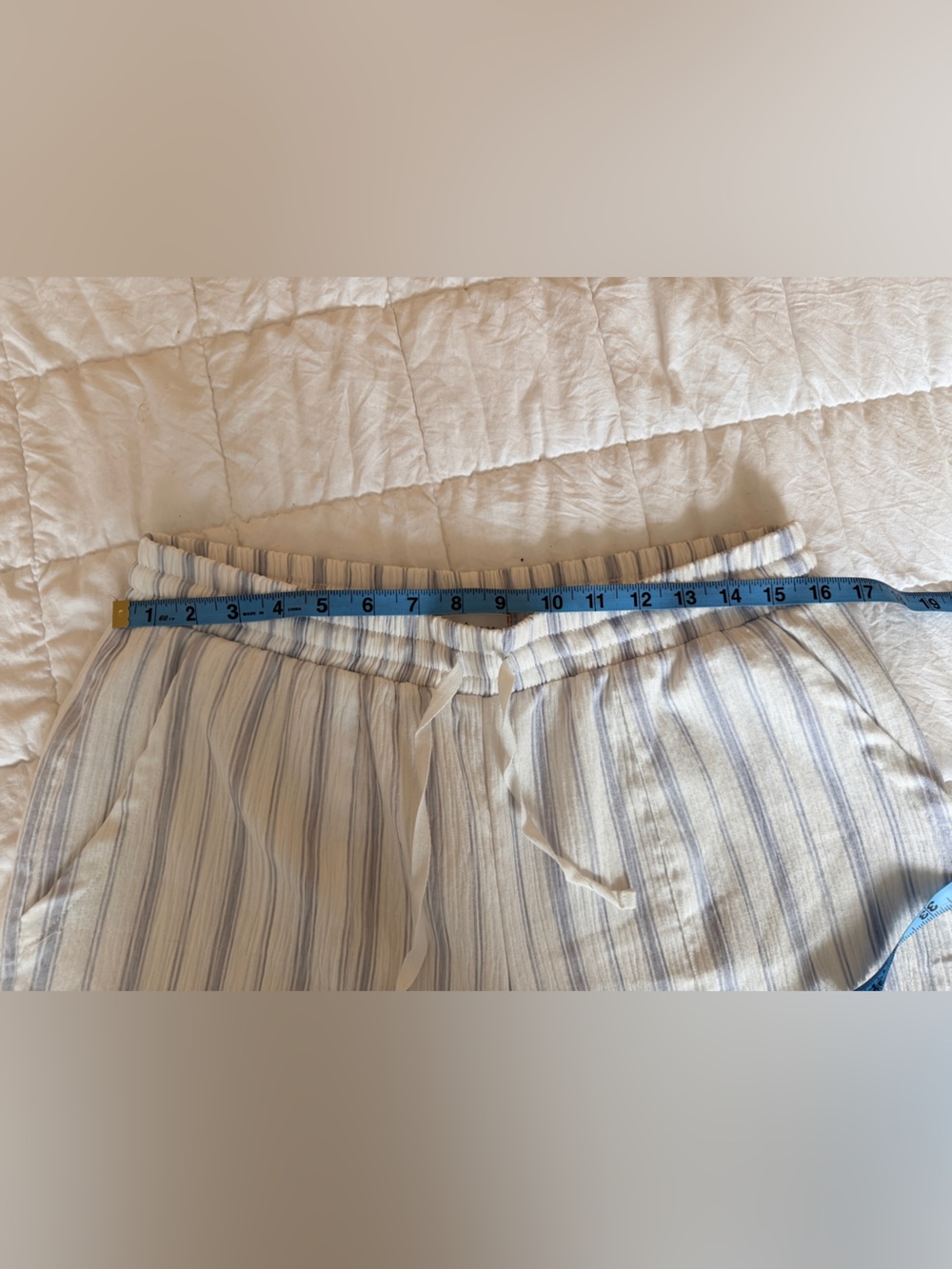 Light Blue & White Stripe Pajama Sleep Tank and Pant Set - Picture 14 of 16